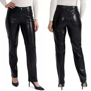 NWT Joie Limited Edition Black Faux Leather Straight Leg Pants | Women’s Size 8